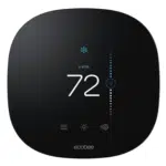 A model of an Ecobee smart thermostat on a white background.
